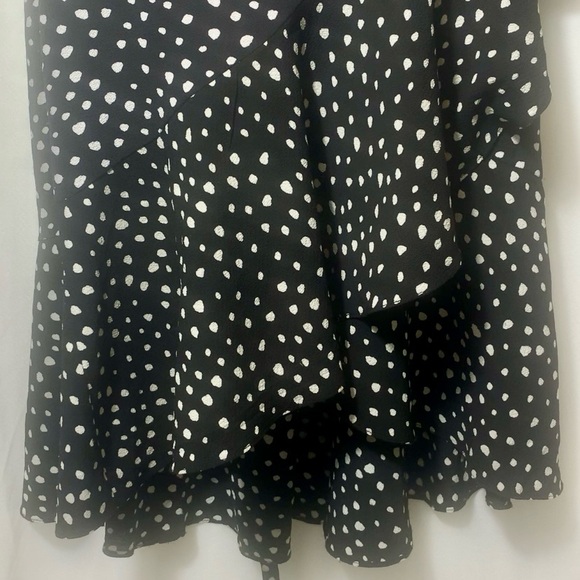Brand New Max Studio Black and White polka dot wrap around dress - Picture 9 of 14